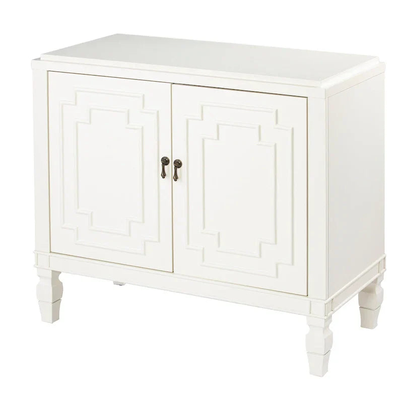 SEI Furniture Taborley Antique White Double-Door Accent Cabinet" can be rewritten as:"SEI Furniture Taborley Antique White Double-Door Accent Storage Cabinet - image 6