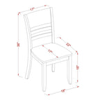 East West Furniture 5-Piece Round Dining Set - Cappuccino Kitchen Table with 4 Chairs (Seat Options Available) - image 10