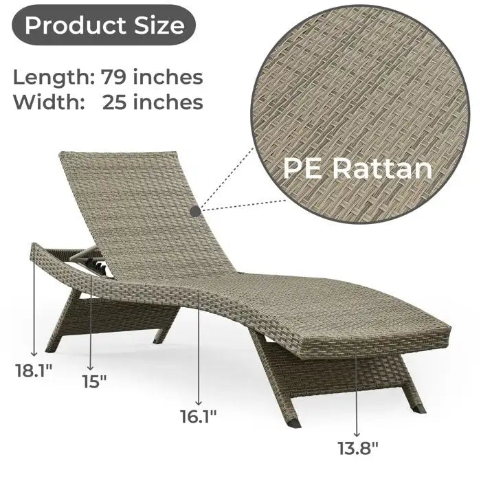 All Weather Wicker Chaise Lounge - Set of 2 - image 6