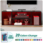 Modern Modular TV Stand with LED Lighting & Open Storage - image 28