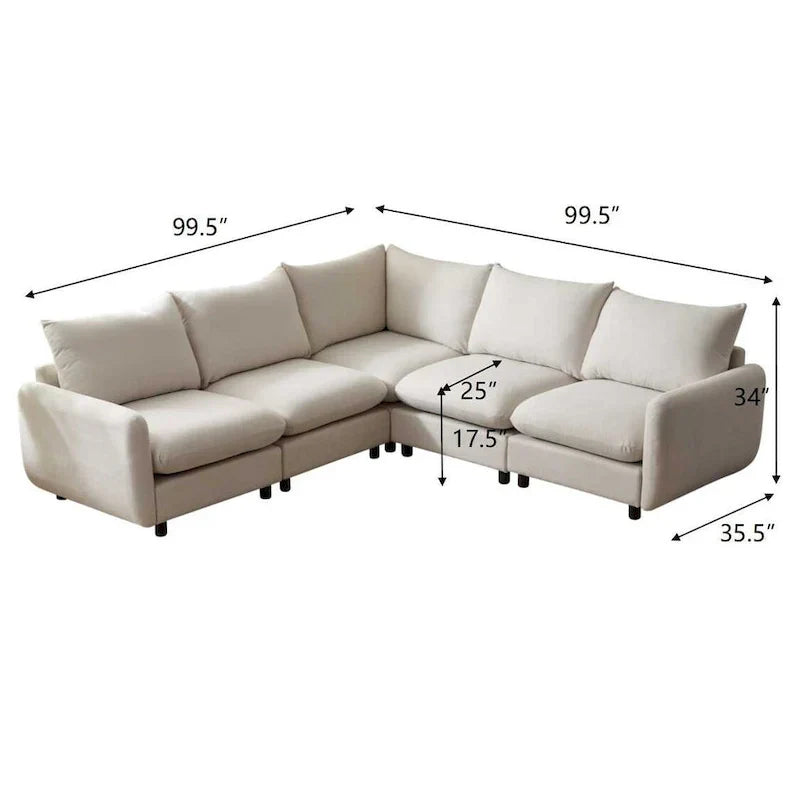 Oversized Modular Sectional Sofa with Plush Cushions and Flexible Layout - image 19