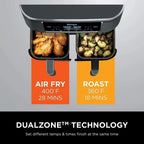Ninja Foodi 10QT 6-in-1 DualZone Smart XL Air Fryer, 2 Independent 5QT Baskets, Smart Cook Thermometer, Match Cook, Smart Finish, Air Fry, Roast, Bake, Dehydrate, Reheat, Grey, DZ550 - image 42