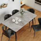Contemporary Kitchen Table with Metal Frame and Sintered Stone Top - image 18