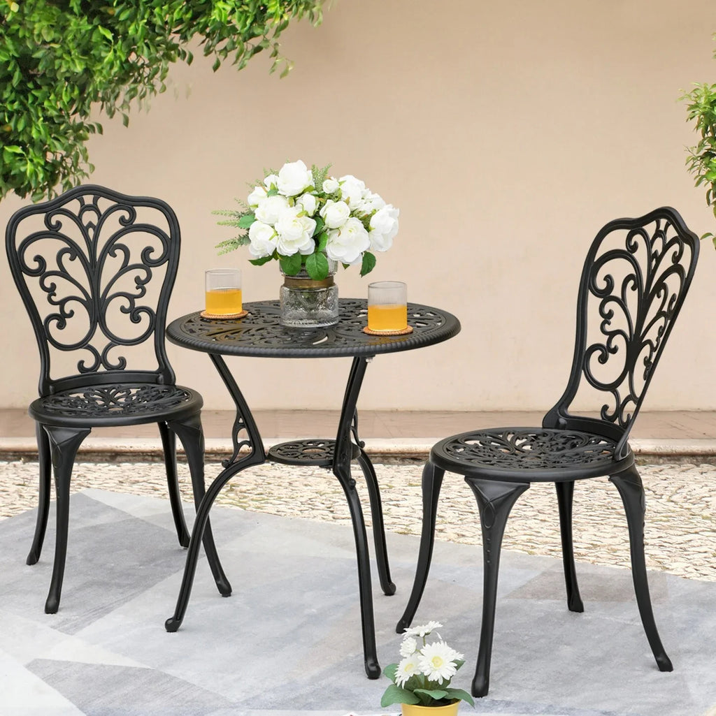 Nuu Garden 3-Piece Black Bistro Patio Set - image 6