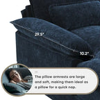 123*55 Contemporary U-Shaped Sofa with Console, Cup Holders, USB Ports, Upholstered Sleeper Couch Set with Chaise - image 8