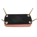 Adeco Velvet Footrest Bench with Metal Legs - Stylish Bed End Stool and Dressing Chair - image 9