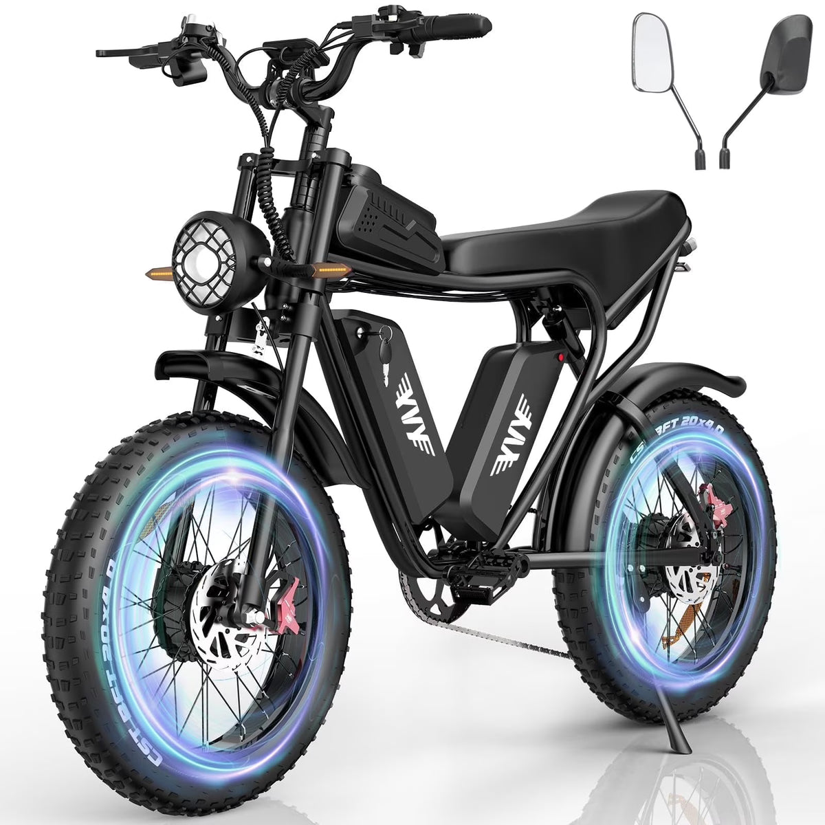 YVY 1500W Electric Bike for Adults, 33MPH 20'' Fat Tire Electric Motorcycle, 48V 20AH Removable Battery, 30 - 60 - image 4