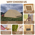 6 Person Inflatable Camping Tent with Pump, 10ft x7ft Glamping Family Tent Easy Setup 4 Season Waterproof Windproof Outdoor Blow Up Tent Luxury Oxford Cabin with Mesh Windows & Doors  sgtnighsdesigns - image 5