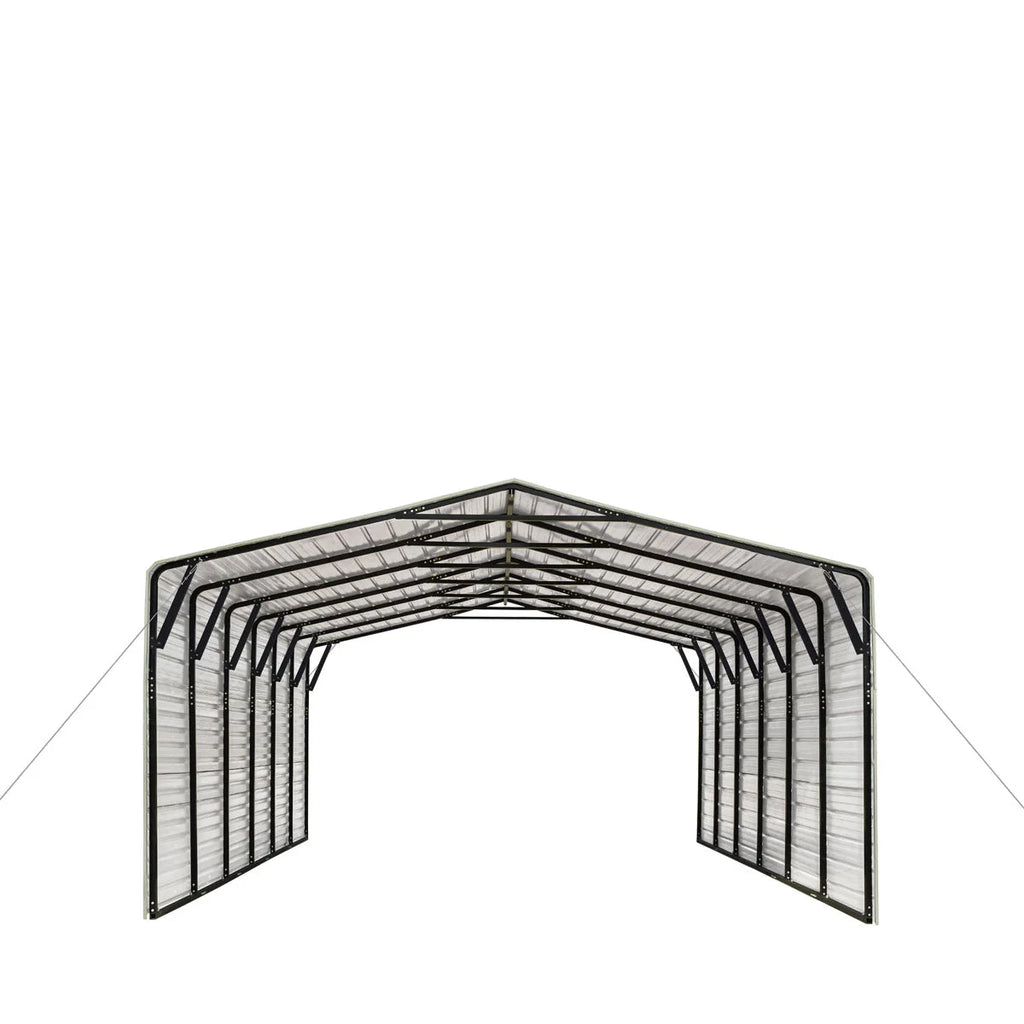 2025 CP2030F 20' x 30' All-Steel Carport Shed With 10' Enclosed Sidewalls - image 1