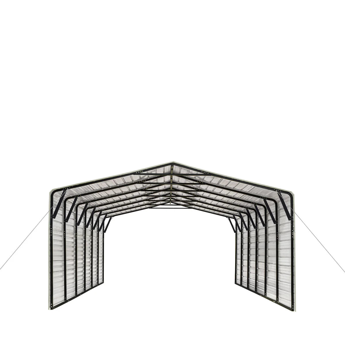 2025 CP2030F 20' x 30' All-Steel Carport Shed With 10' Enclosed Sidewalls - image 1