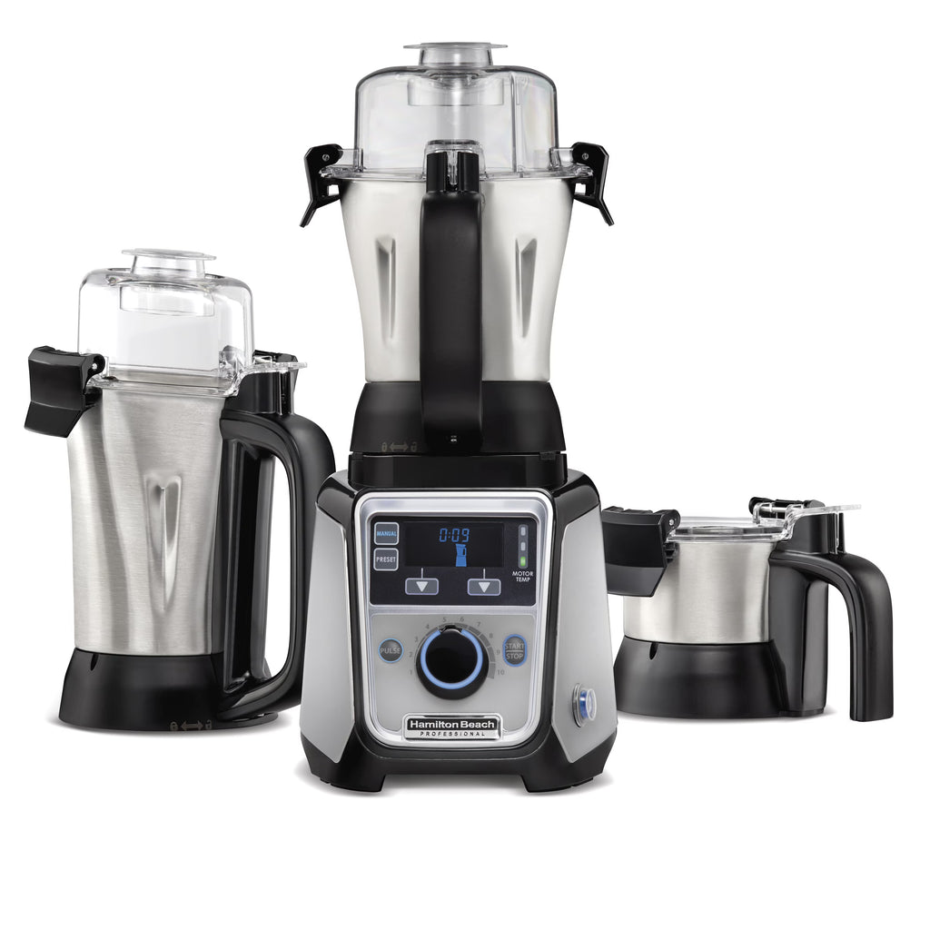 Hamilton Beach Professional 2.2 HP 120V Juicer Mixer Grinder with 3 Stainless Steel Jars, 1.5 Liters, Model 58770 - image 1