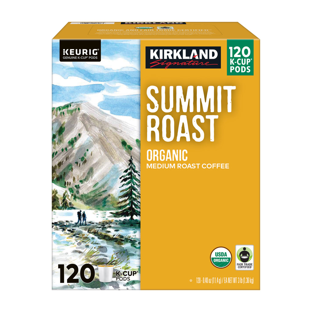 Kirkland Signature Coffee Organic Summit Roast K - Cup Pod, 120 - Count - image 1
