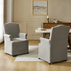 Set of 2 Alethea Upholstered Dining Chairs with Slipcovers and Solid Wood Legs by HULALA HOME - image 29