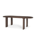 Sohan Dark Elm Oval Dining Table - Dimensions: 91.0L x 38.0W x 30.0H - image 1
