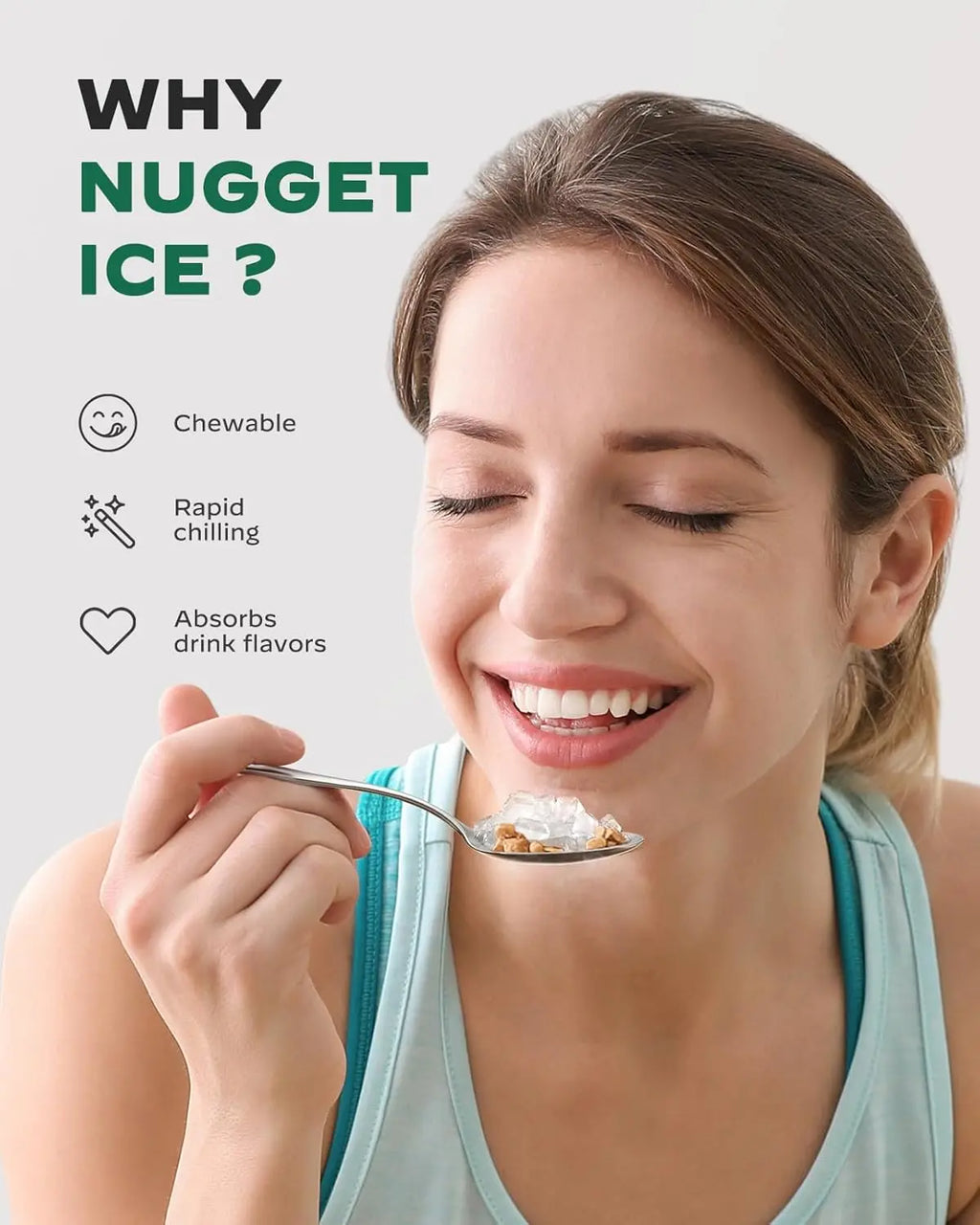 Silonn Nugget Ice Maker Countertop, Pebble Ice Maker with Soft Chewable Ice, One-Click Operation Ice Machine with Self-Cleaning, 33lbs/24H for Home,Kitchen,Office - image 3