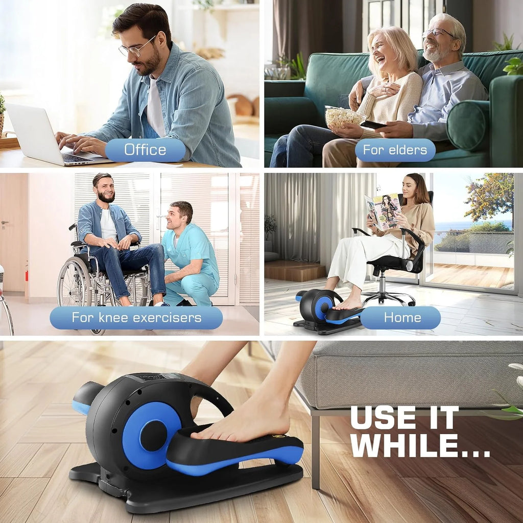 Under Desk Elliptical, Electric Ellipse Leg Exerciser While Sitting for Seniors Adults, Quiet Portable Motorized Seated Foot Pedal Exerciser with Remote Control for Home Office Use - image 14