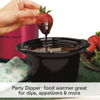 Hamilton Beach Stay or Go Programmable Slow Cooker with Party Dipper, 7 Quart Capacity, Removable Crock, Red, 33478 - image 6