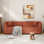 87.5 Boucle Curved 3-Seater Sofa with Sculptural Ergonomics - image 2