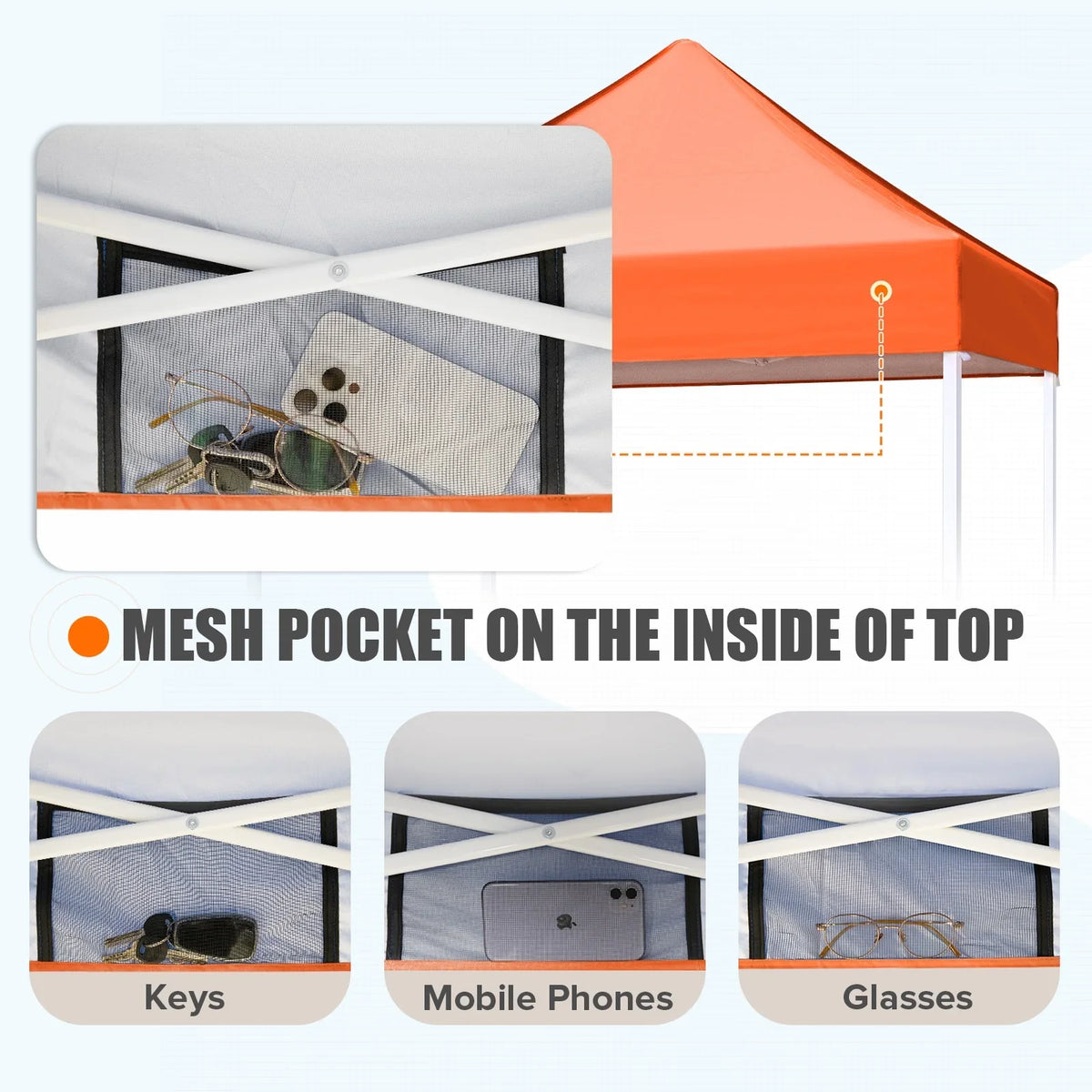 EAGLE PEAK 5x5 Pop up Canopy Tent Instant Outdoor Canopy Easy Set - up Straight Leg Folding Shelter（blue） - image 130