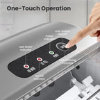 Crzoe Countertop Ice Maker Machine with Handle, 9 Bullet-Shaped Ice Cubes Ready in 6 Mins, 26Lbs/24H, Self-Cleaning Function with Ice Scoop and Basket for Home/Kitchen/Party (Grey) - image 4