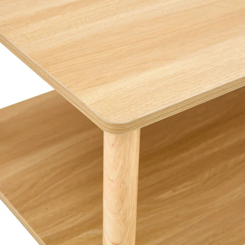 39-Inch Coffee Table with Two-Tier Design and Rubberwood Legs - image 15