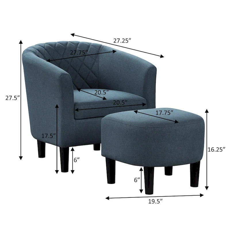 Convenience Concepts Roosevelt Accent Chair with Ottoman - Stylish Seating Solution - image 15