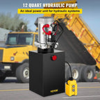 12 qt. 12-Volt 3200 PSI Hydraulic Power Pump Electric Dump Trailer Pump with Steel Reservoir for Car Lift 12LDZYCZYYBTX0001V0 - image 2