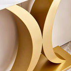 Contemporary Console Table with Elegant Design, Metal Frame, and Adjustable Foot Pads for Entryway - image 19