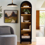 Better Homes & Gardens Juliet Narrow Arch Bookcase, Deep Green and Light Honey - image 5