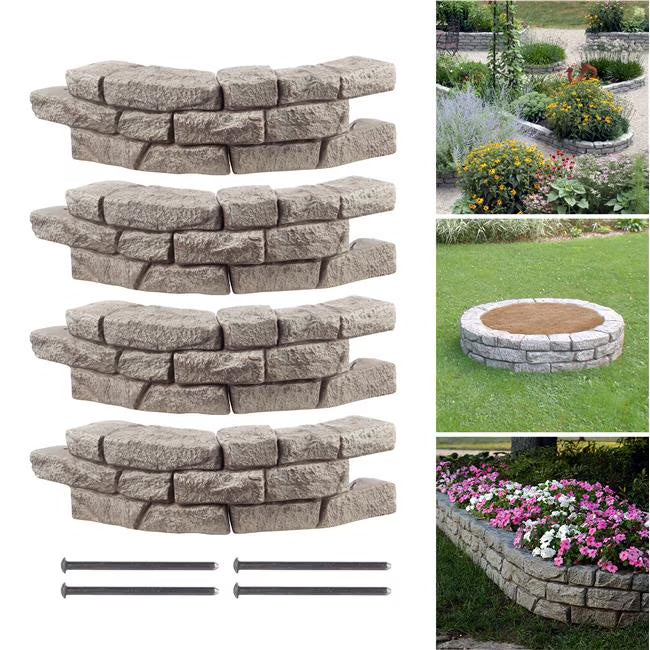 RTS Home Accents Rock Lock Raised Garden Bed Curved Rock (Pack of 4) - image 1