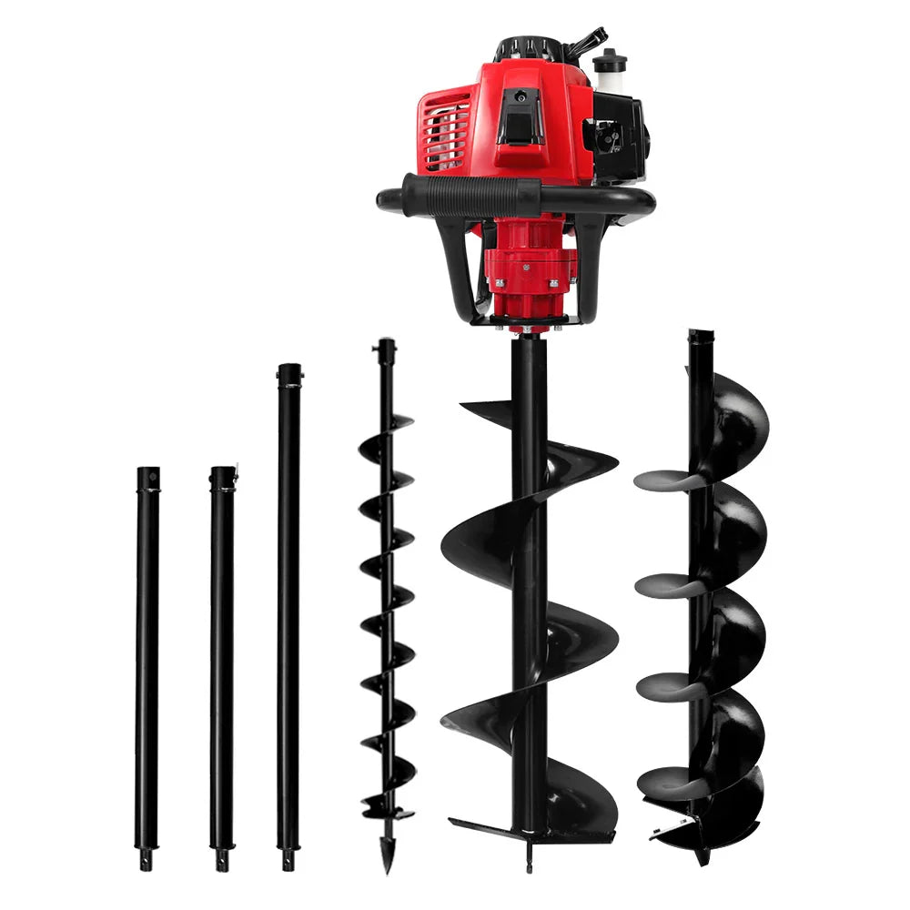 Giantz Post Hole Digger 92CC Petrol Motor Drill Extension Auger Bits Kits - image 3