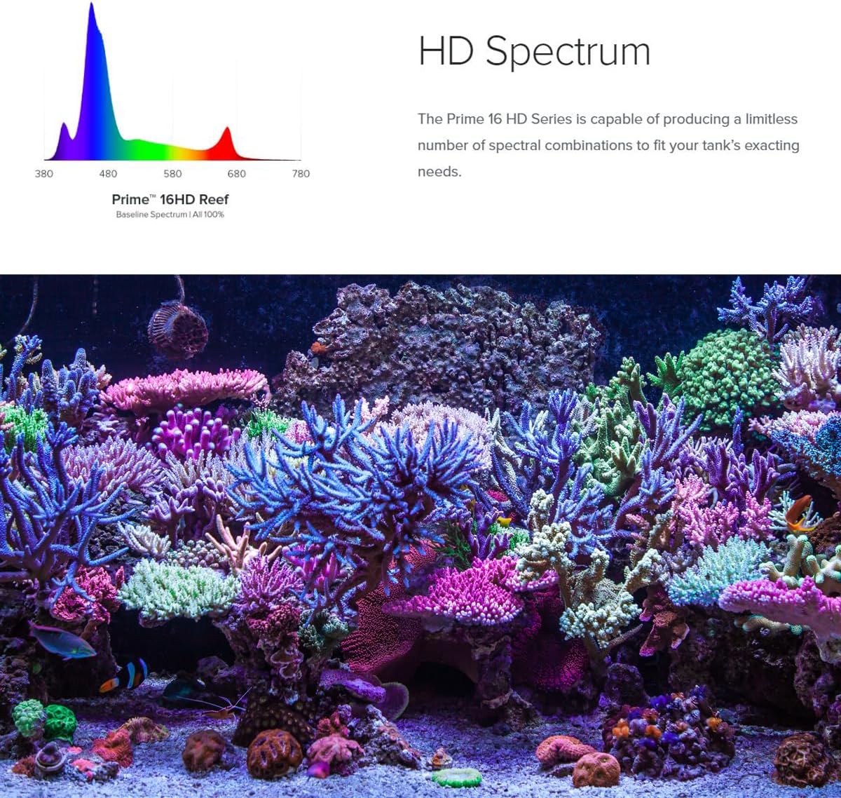 AquaIllumination Prime 16 HD LED Aquarium Light, Saltwater, White - image 3