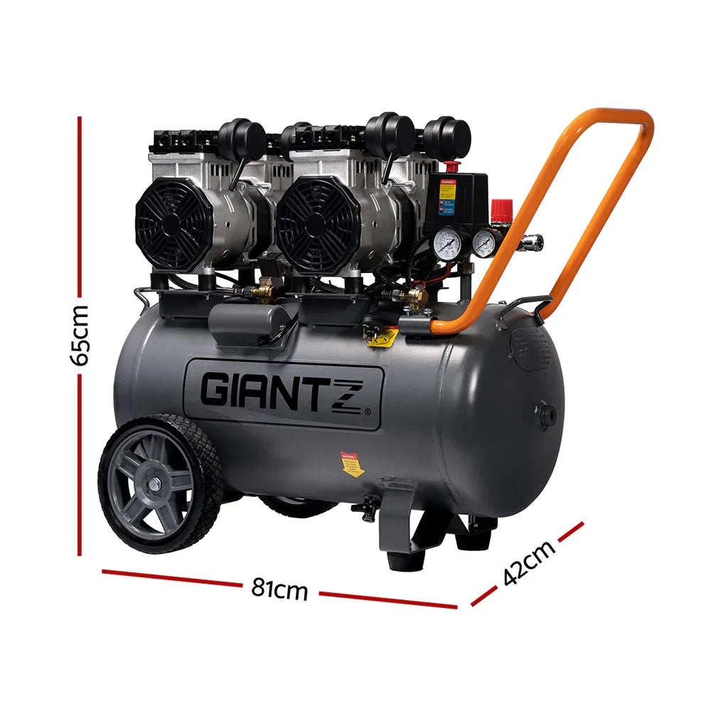 Giantz 50L Air Compressor 200L/min 3.0HP Oil-Free Quiet Electric Portable Air Inflator - image 2