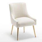 SEYNAR Set of 4 Modern Glam Boucle Velvet Dining or Vanity Chairs with Rear Handle - image 15