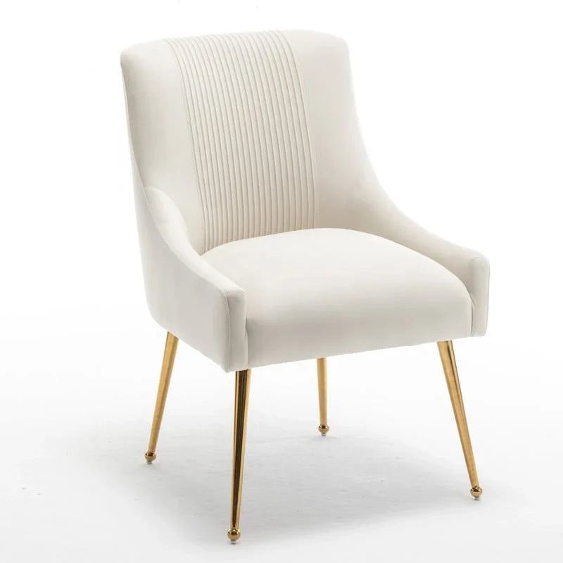 SEYNAR Set of 4 Modern Glam Boucle Velvet Dining or Vanity Chairs with Rear Handle - image 15
