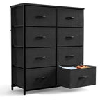 8-Drawer Tall Fabric Dresser with Wood Top and Sturdy Steel Frame - Stylish Bedroom Storage Solution - image 1