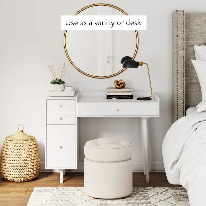Nathan James Daisy Modern Farmhouse Desk with Storage and Brass Accents - image 13