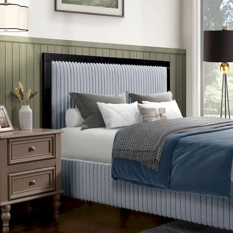 Christopher Knight Home Upholstered Platform Bed with Soft Headboard - King/Queen Size - image 2