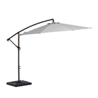 JUSTLET 10ft Heavy Duty Patio Hanging Offset Cantilever Patio Umbrella W/ 4-Piece Base Included Included, Beige - image 54