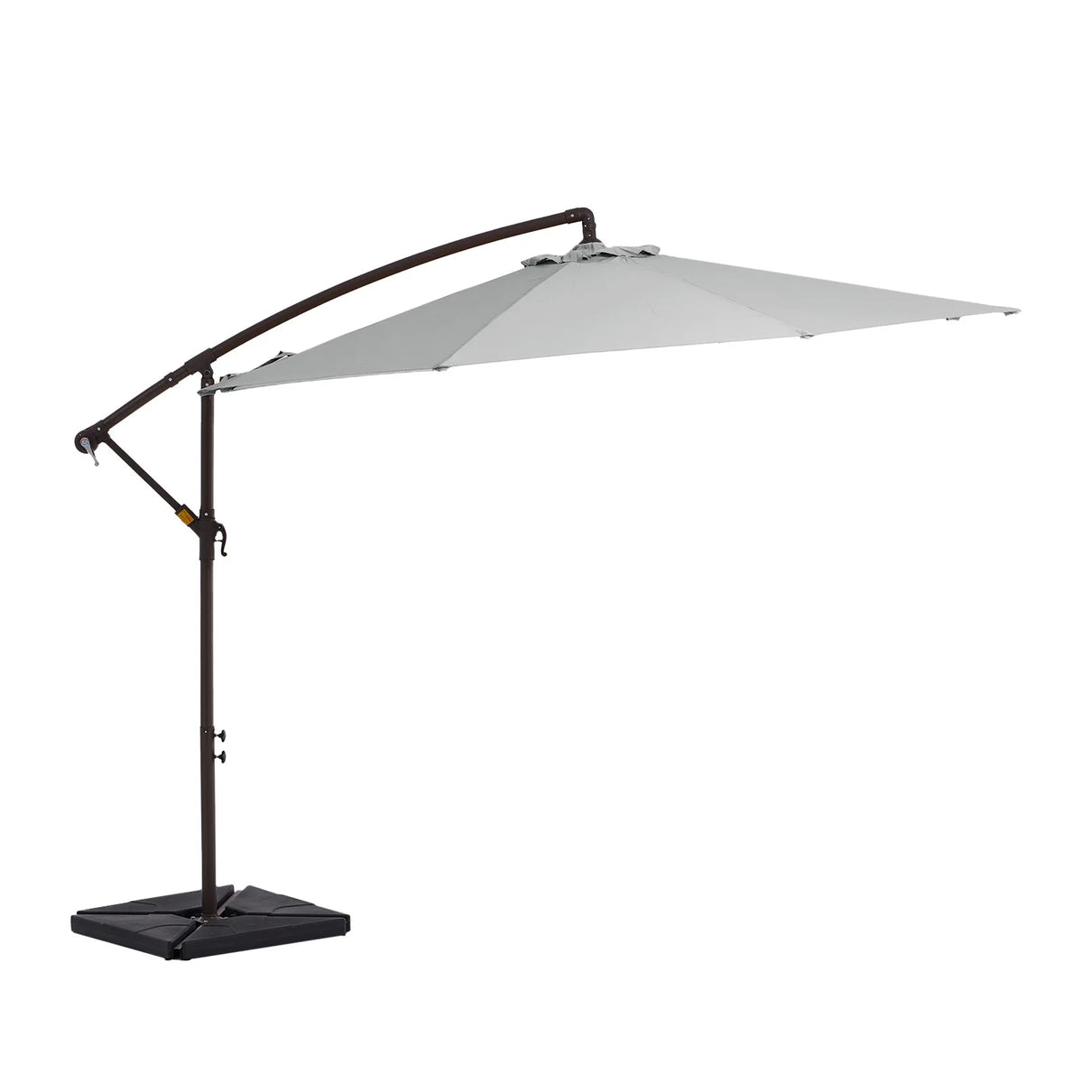 JUSTLET 10ft Heavy Duty Patio Hanging Offset Cantilever Patio Umbrella W/ 4-Piece Base Included Included, Beige - image 54