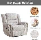 CANMOV Leather Recliner Chair, Classic and Traditional Manual Recliner Chair with Comfortable Arms and Back Single Sofa for Living Room, Nut Brown - image 19