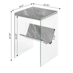 SoHo Glass End Table with Shelf by Convenience Concepts - image 7