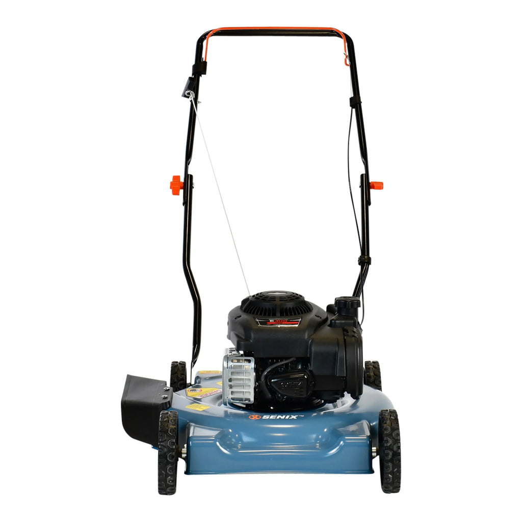 SENIX Gas Lawn Mower, 20-Inch, 125 cc 4-Cycle Briggs & Stratton Engine, Push Lawnmower with Side Discharge, 3-Position Height Adjustment, LSPG-L2, Blue - image 6