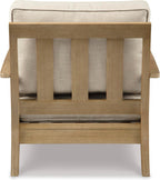 Signature Design by Ashley Clare View Coastal Outdoor Patio Eucalyptus Sofa with Cushions, Beige - image 19