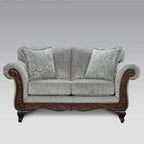 Roundhill Furniture Hernen Carved Wooden Frame Loveseat - image 1
