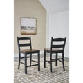 Signature Design by Ashley Valebeck Black and Brown Counter Height Barstool - Dimensions: 20W x 22D x 39H - image 1