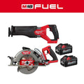 M18 FUEL 18-Volt Lithium-Ion Brushless Cordless SAWZALL w/7-1/4 in. Rear Handle Circ Saw, Two 6 Ah High Output Batteries - image 1