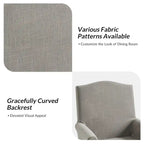 Set of 2 Alethea Upholstered Dining Chairs with Slipcovers and Solid Wood Legs by HULALA HOME - image 31