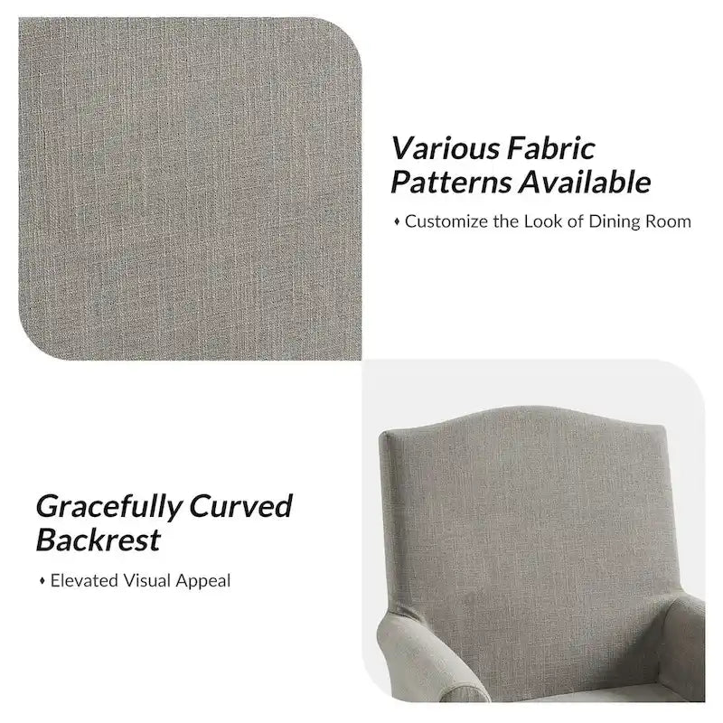 Set of 2 Alethea Upholstered Dining Chairs with Slipcovers and Solid Wood Legs by HULALA HOME - image 31