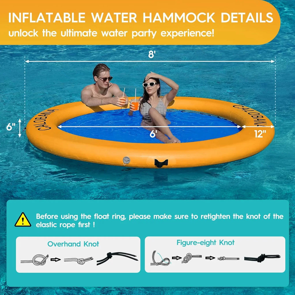 Round Floating Ring Hammock - Heavy Duty Inflatable Raft - image 73